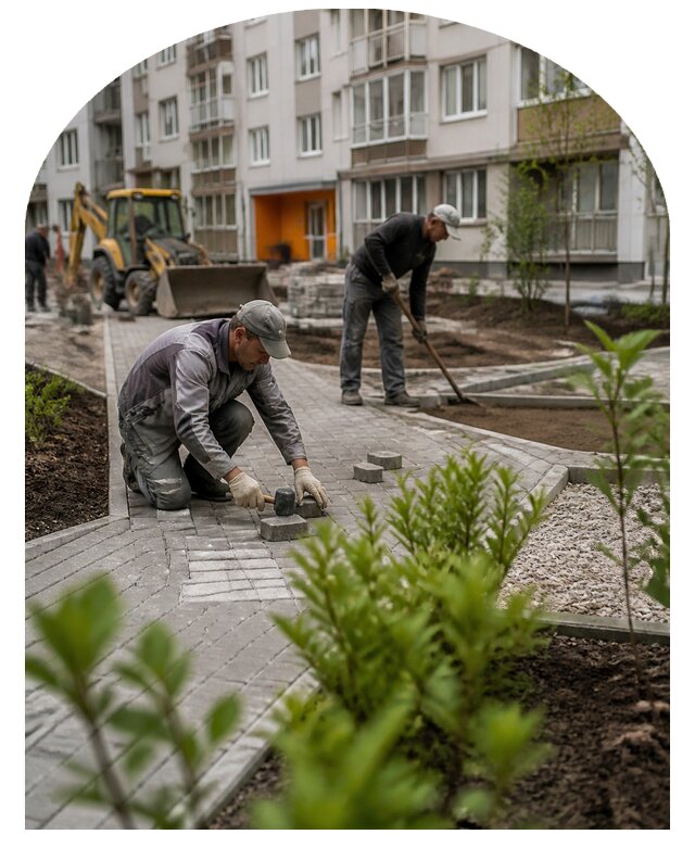Благоустройство двора многоквартирного дома в Алейске